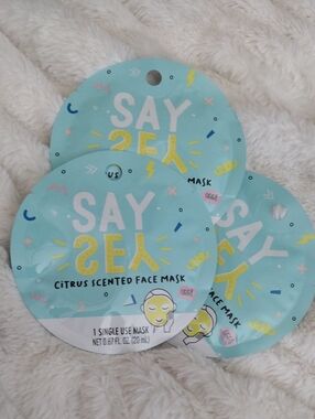 Citrus Scented Face Mask - Hydrating & Clarifying 3ct